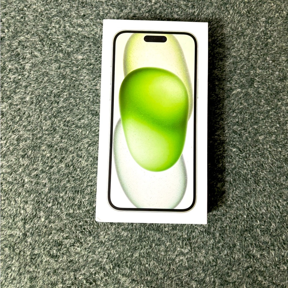 iphone 15 pro max box (EMPTY) and apple sticker.